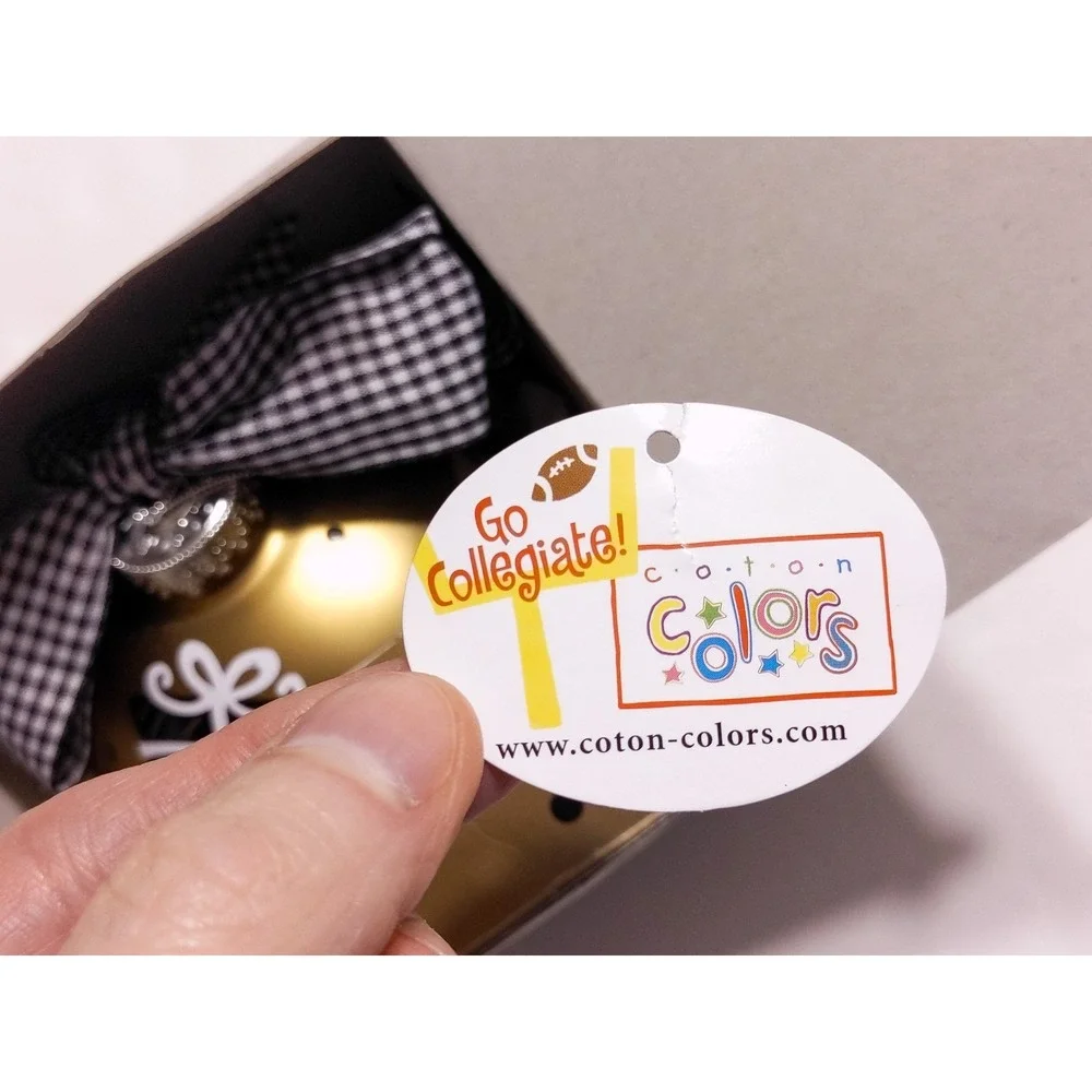 UCF KNIGHTS Christmas Ornament Globe Coton Colors Black Gold